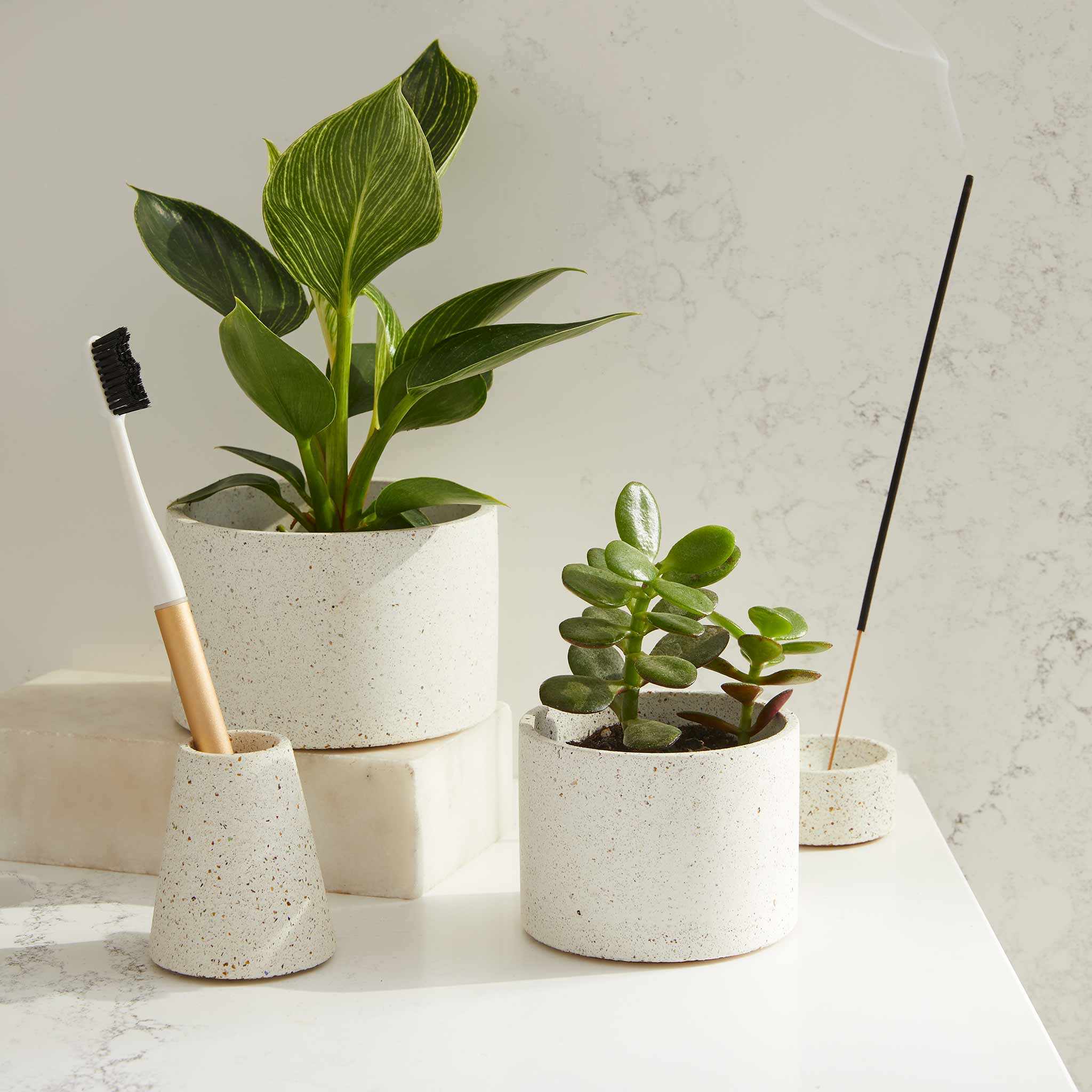 Terrazzo Round Incense Holder